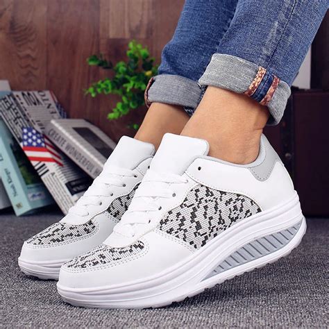 VTOTA Women Casual Shoes Platform White Sneakers Designer Shoes Wedge ...