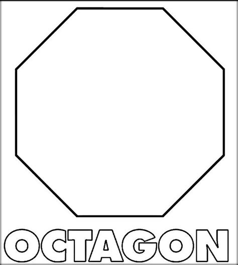 Octagon Shape Coloring Sheet For Children | Shape coloring pages ...