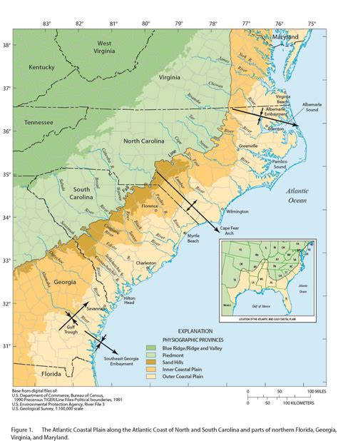 Atlantic Coastal Plain physiographic provinces