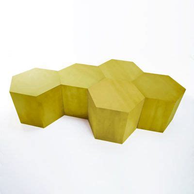 Hammers and Heels Solid Wood Block Coffee Table | Wayfair | Hexagonal table, Metal coffee table ...