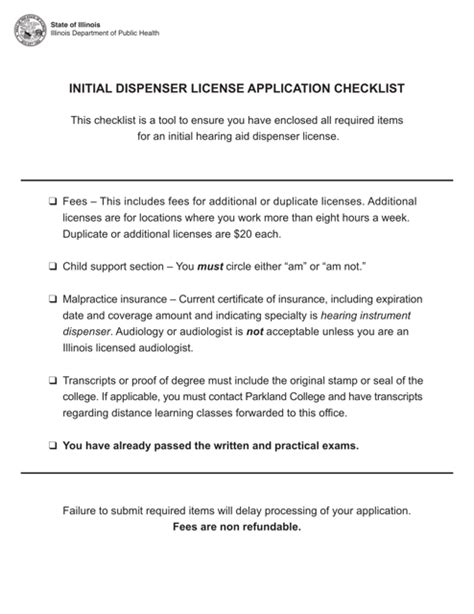 Illinois Dispenser License Application - Hearing Instrument Consumer Protection Program - Fill ...