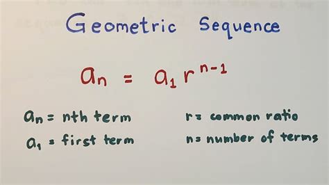 Geometric Sequence: Nth Term and Common Ratio of Geometric Sequence - YouTube