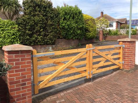 Double cross field gate constructed by hand using slow grown, redwood ...