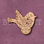 Steampunk Bird Button