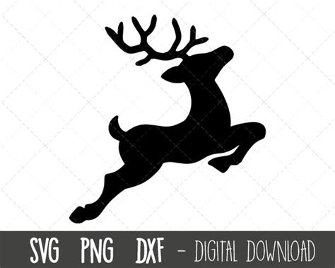 Reindeer Svg Flying Reindeer Svg Reindeer Silhouette Deer - Etsy