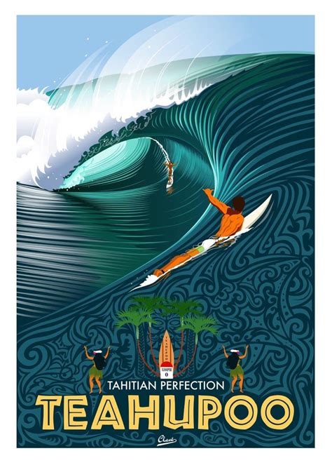 Teahupo’o, Tahiti | Affiches de voyage rétro, Dessin surf, Affiches rétro