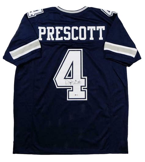 Dak Prescott Autographed Blue Pro Style Jersey (BAS COA) — Ultimate ...