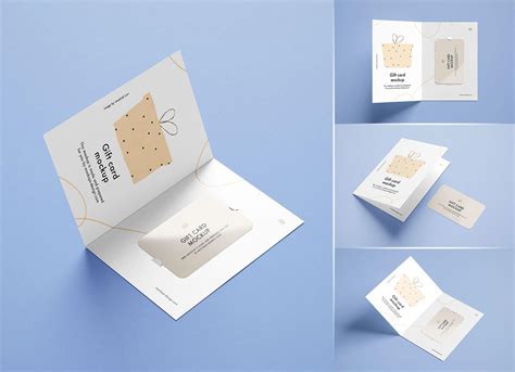 Free Bi-Fold Gift Card Mockup PSD Set - Good Mockups