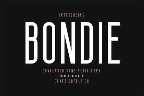 Bondie - Condensed Sans Serif Font, Fonts - Envato Elements