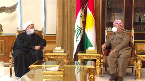 Masoud Barzani meets with al-Hamoudi in Erbil - Shafaq News