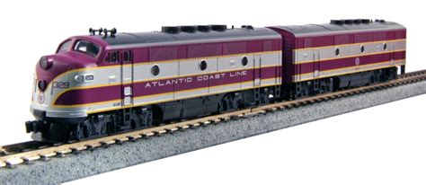 Kato USA Model Train Products N EMD F2A & F2B 329 and 335B Atlantic Coastline 2 Locomotive Set ...