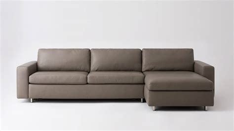 Reva 2-Piece Sectional Sleeper Sofa with Storage Chaise - Leather | EQ3