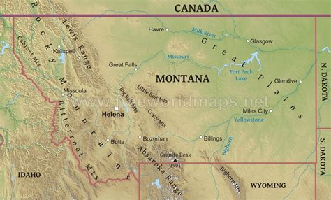 River Through Montana Map - Map Ireland Counties and Towns