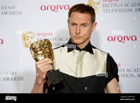 Sean Harris with the Leading Actor Award for Southcliffe, in the press room at the 2014 Arqiva ...