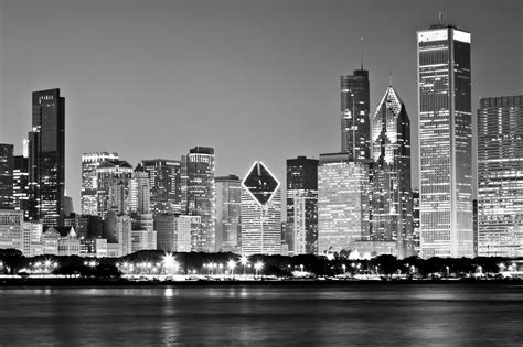 Chicago skyline pictures, Skyline, Black and white city