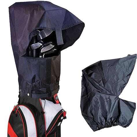 Golf Bag Cover Rain Hood Waterproof Value Pack, Black Rain Cape for G ...