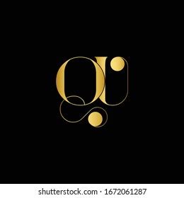 Qu Letter Logo Design Qu Letter Stock Vector (Royalty Free) 1672061287 ...