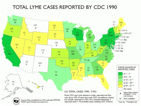 Lyme Disease Map USA | Printable Map Of USA