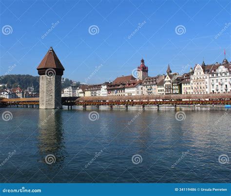 Chapel Bridge stock photo. Image of color, kappelbrucke - 34119486