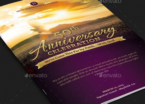 Church Anniversary Service Program Template | Godserv