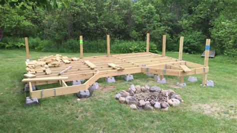 How I Built My Floating Deck on Uneven Ground. - YouTube