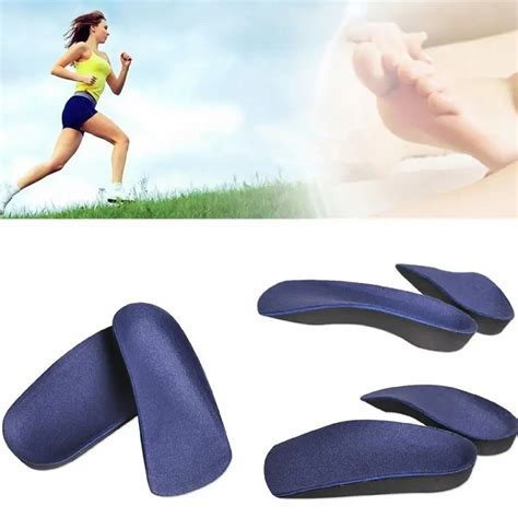 Unisex Insoles Foot Arch Half Pad Correction 3/4 Orthotic Arch Support Insole Shoe Cushion Pad ...