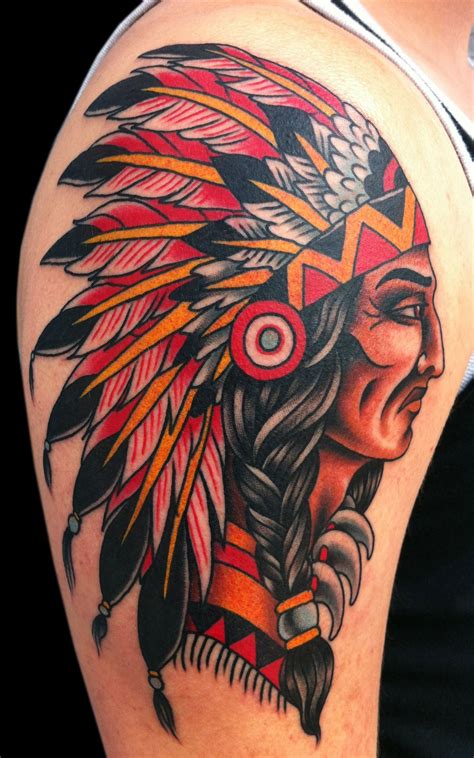 Portfolio @ DAVID BRUEHL | Indian tattoo, Red indian tattoo ...