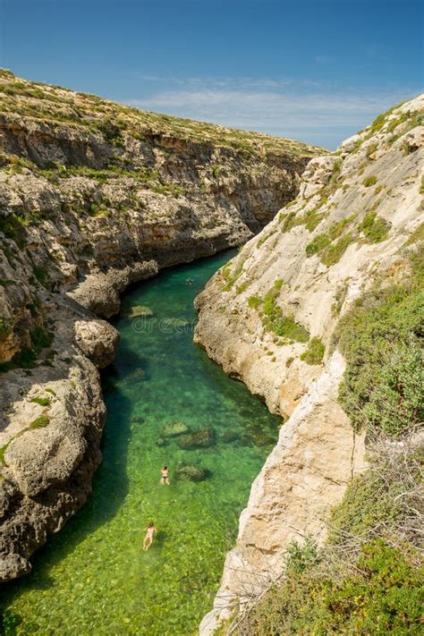 Wied Il-Ghasri, Gozo, Malta Stock Image - Image of beauty, europe ...