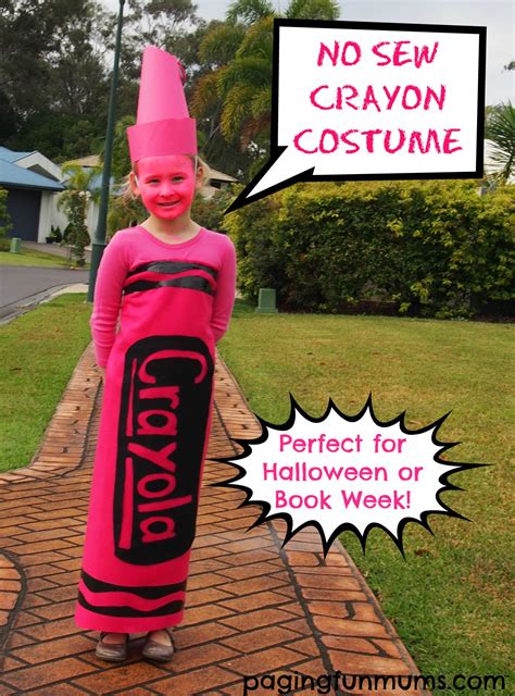 DIY No Sew Crayon Costume