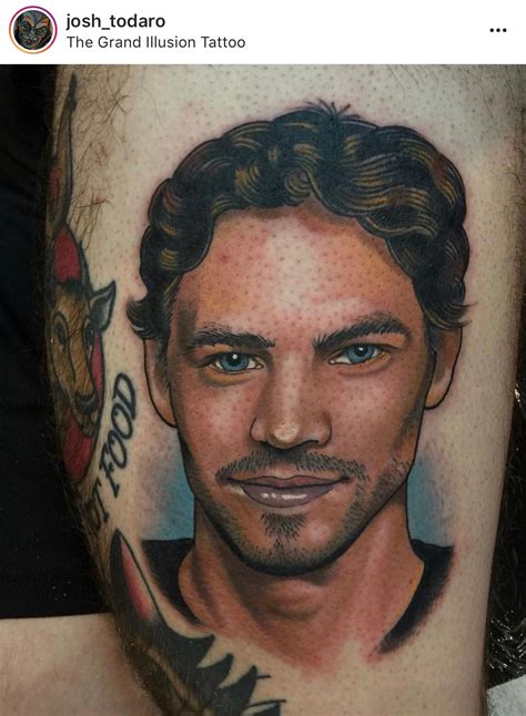 Paul Walker Cool Tattoos, Awesome Tattoos, Paul Walker, Cool Lighting, Portrait Tattoo, Fan Art ...