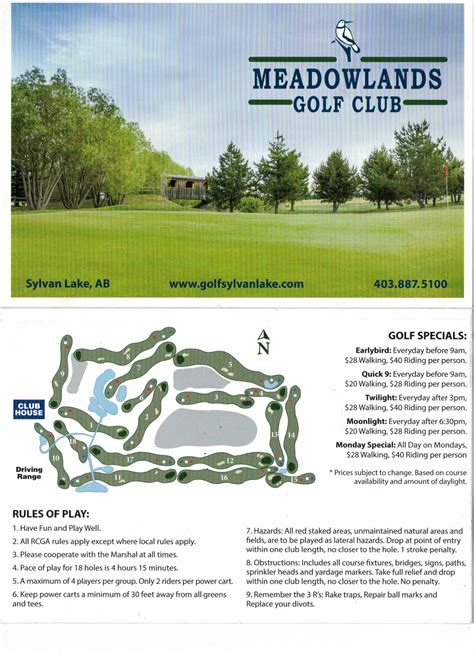 Scorecard - Meadowlands Golf Club at Sylvan Lake