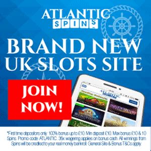 Atlantic Spins Casino: £10 Bonus & 10 Free Spins - No Deposit Bonus Casino