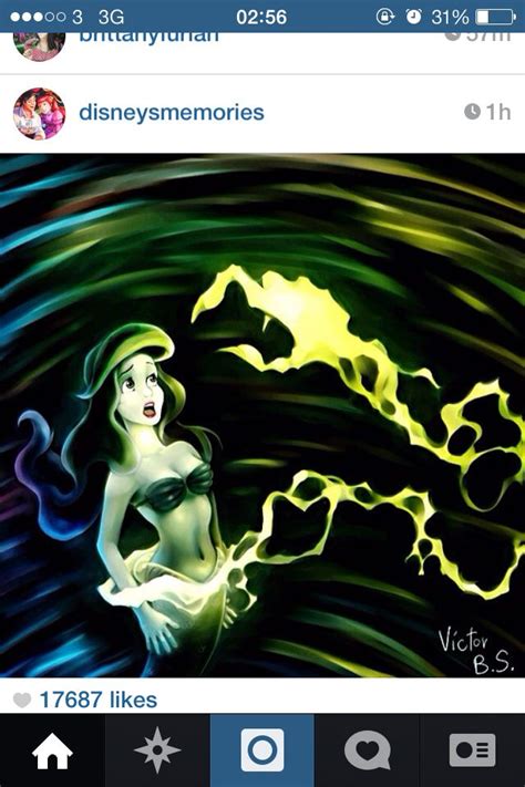 Ariel's transformation | Disney fan art, Disney artwork, Creepy disney