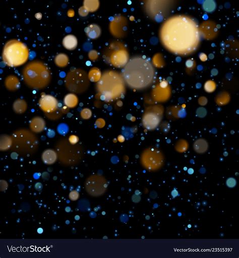 Blurred bokeh light on dark blue background Vector Image