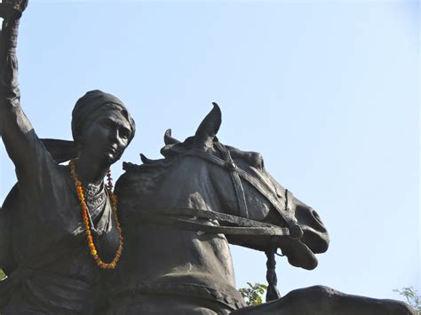 Equestrian statue of Rani of Jhansi Lakshmibai in Gwalior, Madya ...