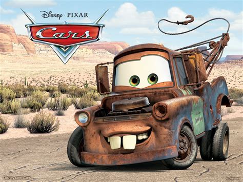 Mater the Tow Truck from Pixar’s Cars Movie Desktop Wallpaper