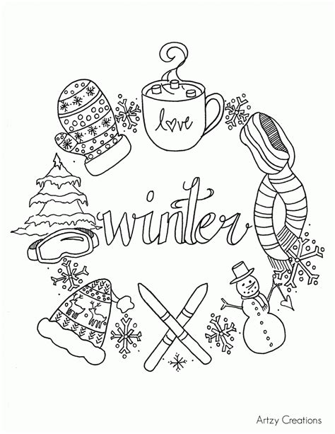 January Winter Coloring Pages #januaryhomedecor | Coloring pages winter ...