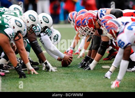 A general view of the line of scrimmage during a game between the New Orleans Saints and the ...