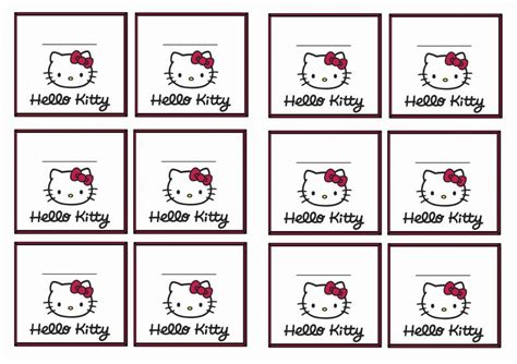 Hello Kitty Name Tags | Birthday Printable | Hello kitty printables ...