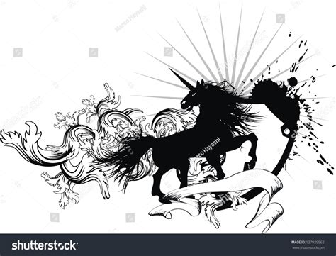 Heraldic Unicorn Coat Arms Vector Format Stock Vector 137929562 ...