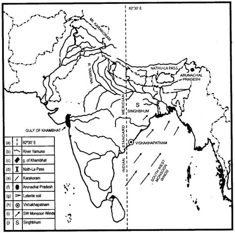 Map of India Class 10 ICSE Questions and Answers - A Plus Topper