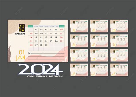 Calendar 2024 Minimalist Vector File Background, Calendar 2024, Calendar, Minimalist Calendar ...