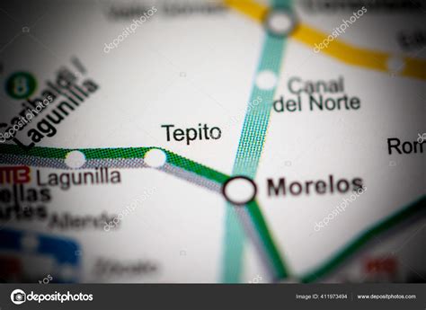 Tepito Station Mexico City Metro Map — Stock Photo ...