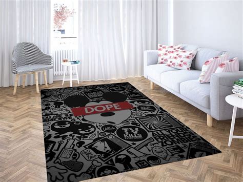 Mickey Mouse Hype Living Room Modern Carpet Rug - Animetrium