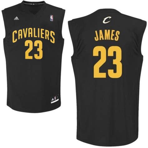 Mens Cleveland Cavaliers LeBron James adidas Black Fashion Replica ...