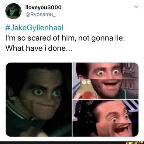 #JakeGyllenhaal I'm so scared of him, not gonna lie. What have i done ...