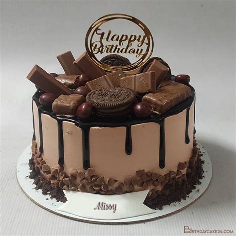 Chocolate Birthday Cake Images With Name Free Download