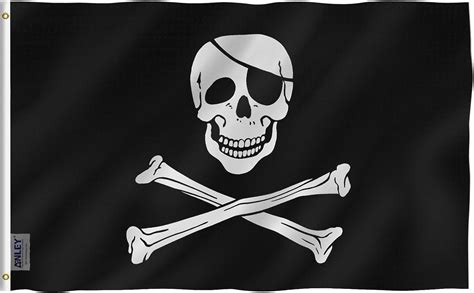 Pirate (Skull and Crossbones) Flag - 3 Foot by 5 Foot Polyester ...