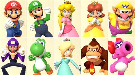 Mario Party Superstars - All Characters - YouTube