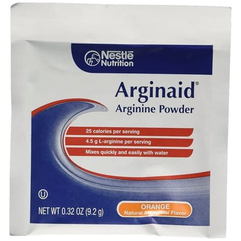 Arginaid Arginine Orange Drink Mix Powder, 9.2 g, 56 Count - Walmart ...